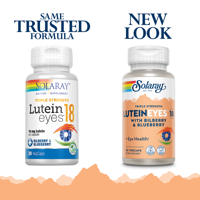 Solaray Triple Strength Lutein Eyes, 18 mg | Eye & Macular Health Support Supplement w/ Naturally Occurring Lutein and Zeaxanthin | Non-GMO (30 CT)