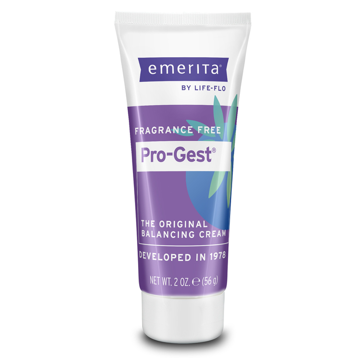 Emerita by Life-flo Pro-Gest Balancing Cream - Progesterone Cream for Women - Original Balancing Cream with USP Progesterone from Wild Yam, Fragrance Free, Made Without Parabens, 60-Day Guarantee, 4oz (2 oz)
