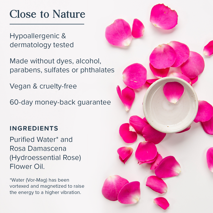 Heritage Store Rosewater, Hydrating Formula for Skin & Hair , No Dyes or Alcohol, Vegan