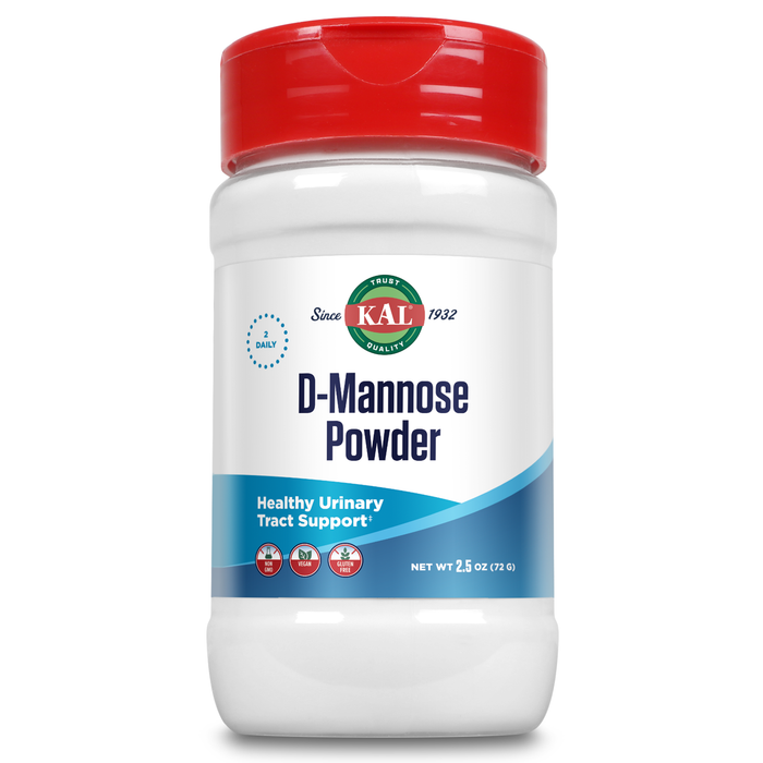 KAL D Mannose Powder 1600 mg, Easy-to-Mix, Fast-Dissolving D-Mannose - Urinary Tract Health and Bladder Support - Unflavored Powder, Non-GMO, Vegan, Gluten Free, 60-Day Guarantee, 45 Servings, 2.5oz