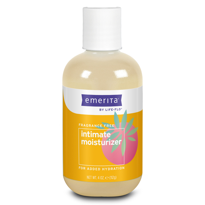 Emerita by Life-Flo Intimate Moisturizer with Aloe Vera, Calendula and Ginseng, Feminine Hygiene Products for Vaginal Dryness and Comfort, Fragrance Free, Made Without Parabens, 60-Day Guarantee, 4oz  (4 fl oz)