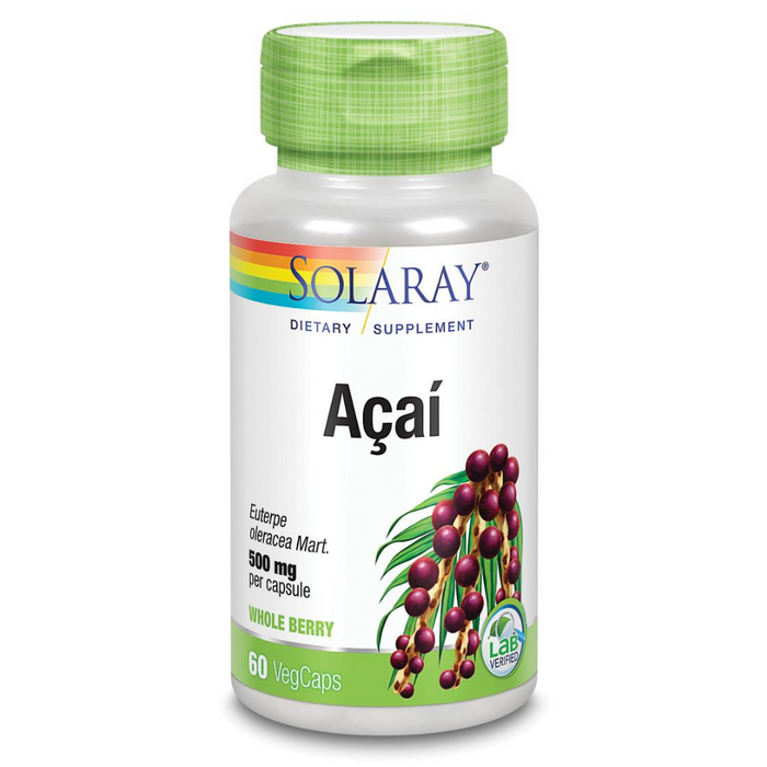 Solaray Acai Berry, Veg Cap (Btl-Plastic) 500mg | 60ct