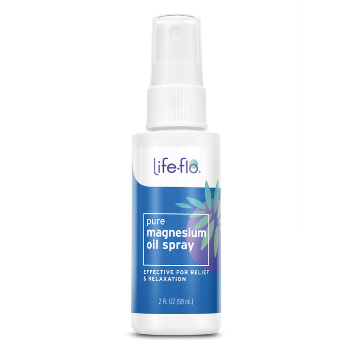 Life-flo Magnesium Oil Spray, Soothing Magnesium Spray w/ Magnesium Chloride from Zechstein Seabed, 60-Day Guarantee, Not Tested on Animals (2oz)