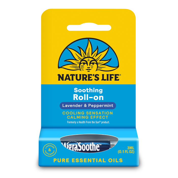 Nature's Life Soothing Roll On - Aromatherapy Oils for Head and Neck - Fast-Acting Stick Cools and Calms with Peppermint Oil and Lavender Oil, 60-Day Guarantee