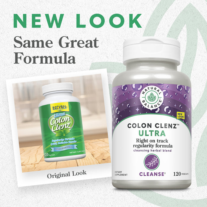 Natural Balance Ultra Colon Clenz Herbal Colon Cleanse & Detox Supplement Gentle & Dependable Overnight Formula  (120 CT)