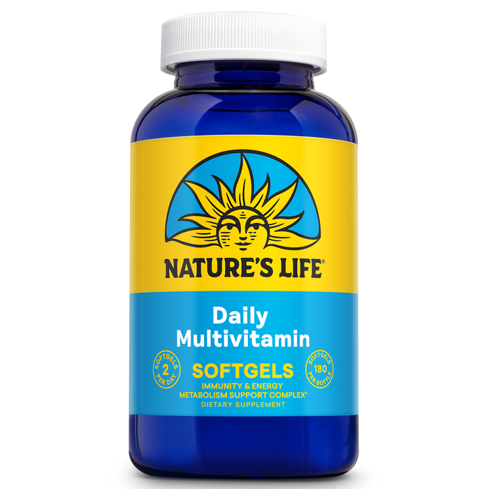 Nature's Life Daily Multivitamin for Men and Women - Complete Multivitamin with Iron - Daily Value of Most Essential Vitamins and Minerals - Healthy Energy and Immune Support - 90 Serv, 180 Softgels