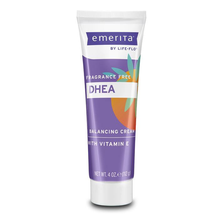 Emerita by Life-flo DHEA Cream for Women, Balancing Cream w/ Dihydrotestosterone, Vitamin E for a Woman's Balance, Made Without Parabens, Fragrance Free, 60-Day Guarantee, Not Tested on Animals, 4oz