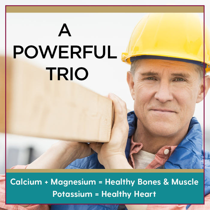 Lifetime Calcium Magnesium Potassium, Vitamin D & Boron | Support Bone & Muscle Health | Easy Absorption | 120 Capsules, 30 servings