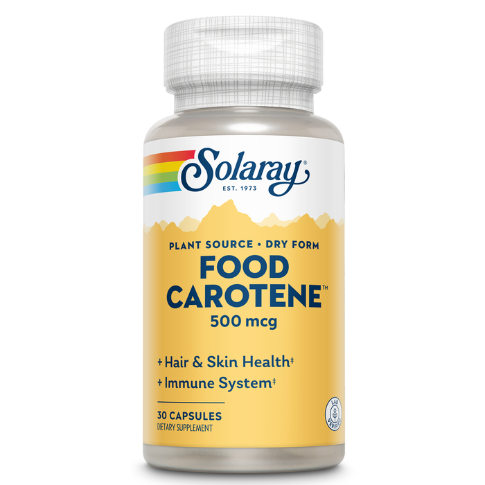 Solaray Food Carotene, Dry Vitamin A 10000 IU | Healthy Skin, Eyes, Antioxidant & Immune Support | 30 Capsules