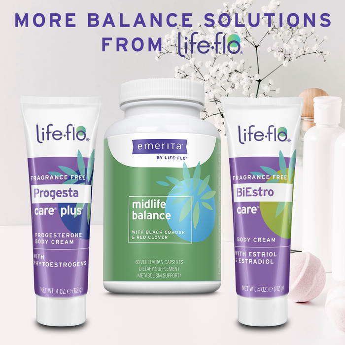 Emerita by Life-flo Pro-Gest Balancing Cream with Vitamin D - Progesterone Cream for Women - The Original Balancing Cream with USP Progesterone from Wild Yam - 60-Day Guarantee, Fragrance Free, 4oz