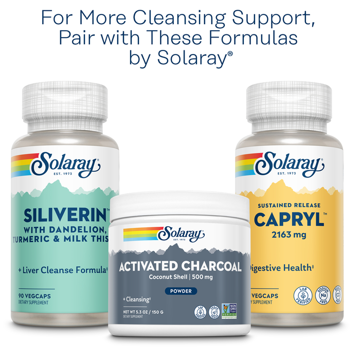 Solaray Yeast Cleanse, Detox Cleanse for Healthy Yeast Balance Support, with Caprylic Acid, Pau d'Arco, Licorice Root Extract and Grapefruit Seed Extract, 30 Servings, 180 VegCaps