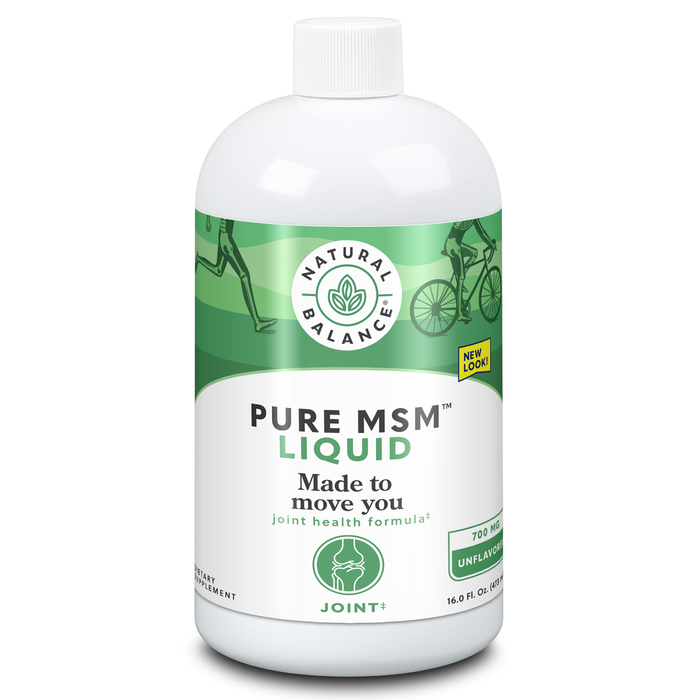 Natural Balance Pure MSM Liquid - 700 mg - Unflavored - Joint Support Supplement - Lab Verified for Purity and Potency - 60-Day Money-Back Guarantee - 48 Servings, 16 Fl. Oz.