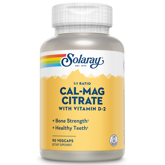 Solaray Cal-Mag Citrate w/ D 2 1:1 | 90 VegCaps