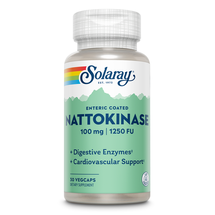 Solaray Nattokinase Supplement - Nattokinase 100mg, 1,250 FU - Traditional Health Support Supplement - Lab Verified, 60-Day Guarantee - 30 Servings, 30 VegCaps