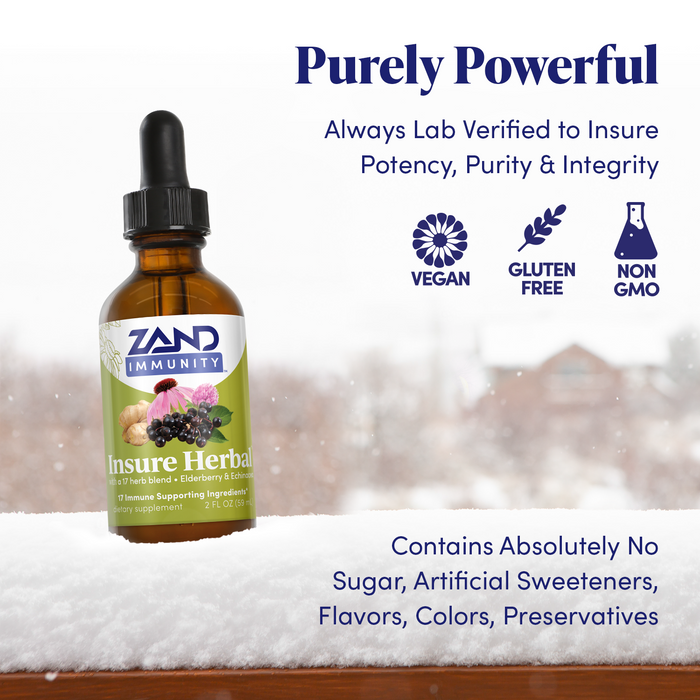 Zand Insure Immune Support, Herbal Liquid Echinacea Supplement, Features Goldenseal, Chamomile, Ginger & Valerian 8 oz (2 Fl Oz (Pack of 1))