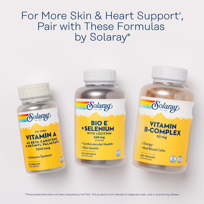 Solaray Bio Vitamin E with Selenium 400IU Healthy Heart Function, Antioxidant Activity & Skin Support High Absorption 120 Softgels