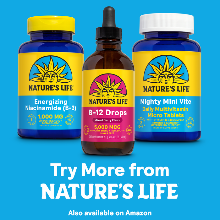 NATURE'S LIFE B12 Drops 5000 mcg - Vitamin B12 Methylcobalamin - Liquid B12 Supplement for Energy Metabolism, Nerve Function and Red Blood Cell Support – Natural Mixed Berry, Sugar Free