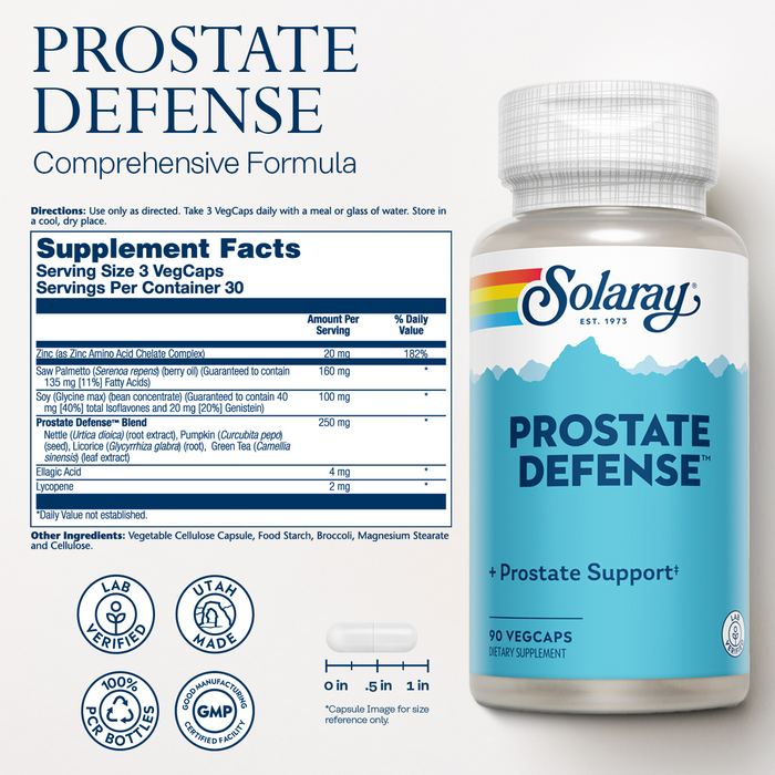 Solaray Prostate Defense, Veg Cap (Btl-Plastic) | 90ct