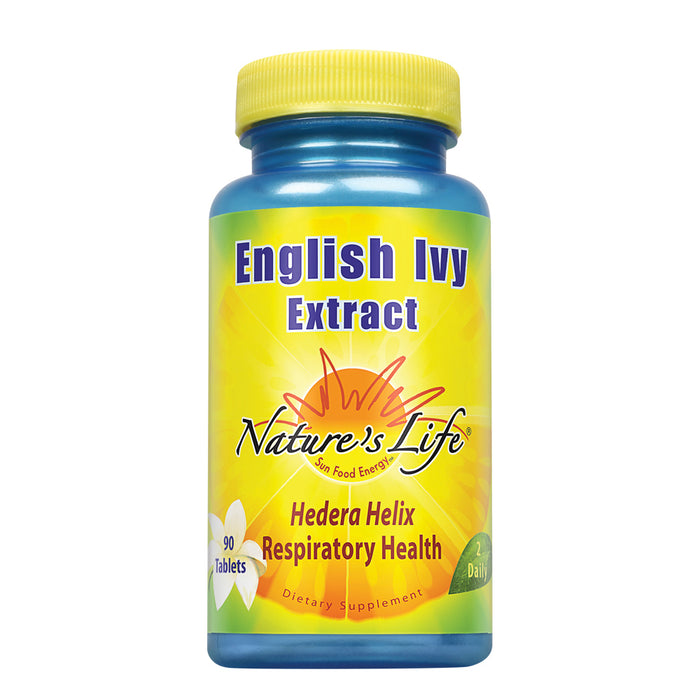 Nature's Life English Ivy Extract | Helps Support Respiratory & Bronchial Health | 136mg of Hedera Helix Leaf Extract (English Ivy), Vegetarian | 90ct