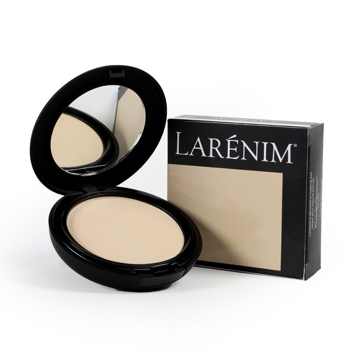 Larenim Mineral Silk Light/Medium Pressed Powder | For a Flawless Matte Finish with Dewy Glow | No Phthalates, Parabens or Gluten | Lt-Med Color | 9g