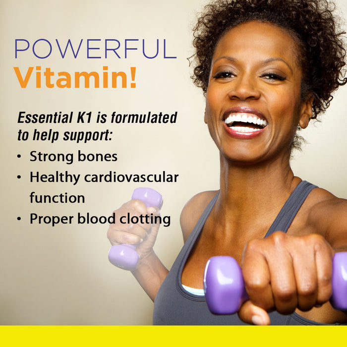 Nature's Life Vitamin K 1000mcg | Phylloquinone K-1 Supplement, Healthy Bones & Cardiovascular Support | 50CT