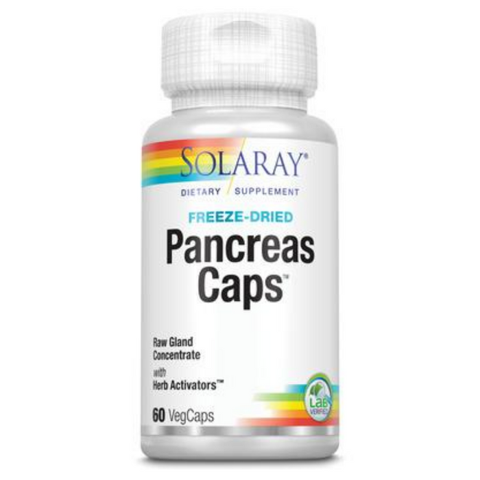Solaray Pancreas Caps Supplement, 375 mg | 60 Count