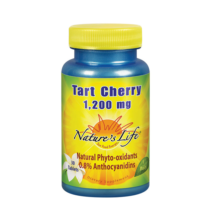 Nature's Life Tart Cherry 1200mg | Uric Acid Cleanse For Joint Comfort, Muscle Recovery & Sleep Support | With Anthocyanins & Polyphenols | 30 Tablets