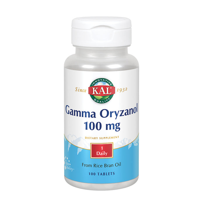 KAL Gamma Oryzanol 100 mg | Powerful Antioxidant for Healthy Aging, Exercise & Lipid Balance Support  | ActivTab Rapid Disintegration | 100 Tablets