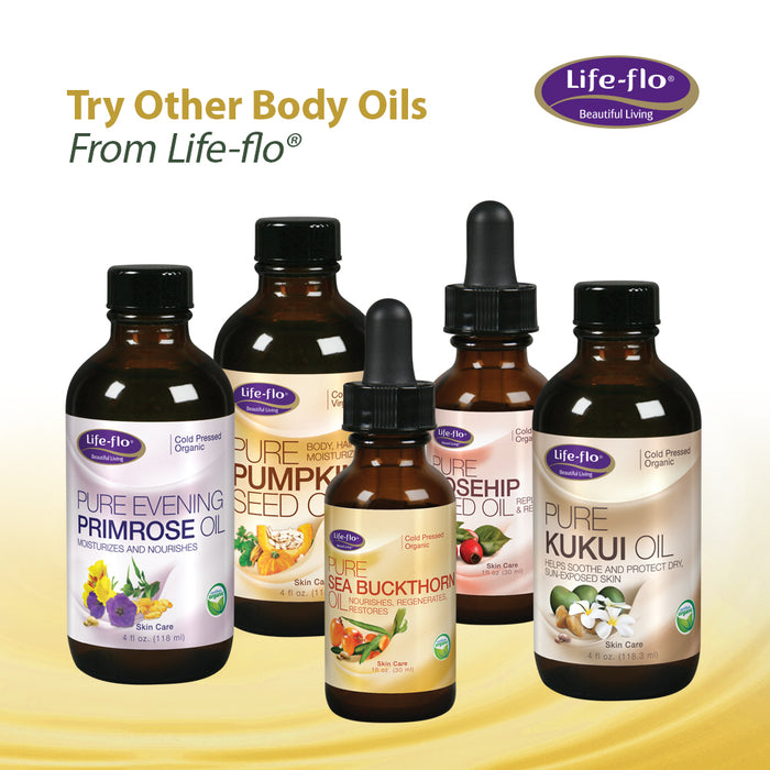 Life-flo Pure Jojoba Oil, Organic | Moisturizer and Nutrient for Dry Hair, Scalp, Skin, Nails & Cuticles | 4oz