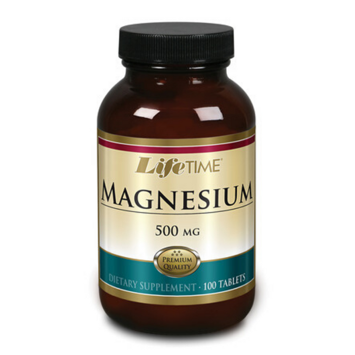 LIFETIME Magnesium, Tablet (Btl-Glass) 500mg | 100ct