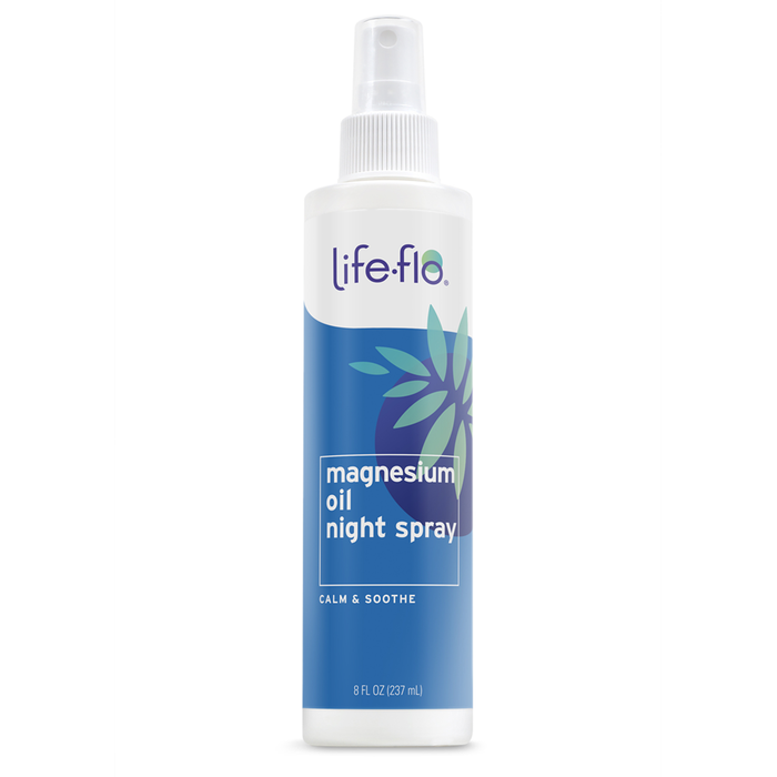 Life-flo Magnesium Oil Night Spray, Soothing Magnesium Spray w/ Magnesium Chloride from Zechstein Seabed and Lavender Oil, Calms and Relaxes Body and Mind, 60-Day Guarantee, Not Tested on Animals, 8oz