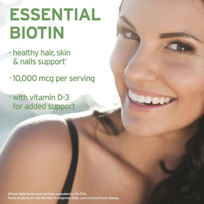 Life-Flo Biotin 10000mcg Drops with Vitamin D3, High Potency Liquid Biotin Supplement, Healthy Hair, Skin and Nails Support, Natural Vanilla Flavor, Vegetarian, 60-Day Guarantee, Approx. 60 Serv, 2oz