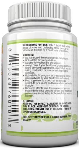 Vitamin B Complex 180 tablets 6 month supply - Contains all 8 B Vitamins in 1