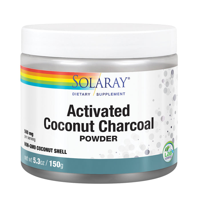 Solaray Activated Coconut Charcoal Powder 500 mg | Healthy Inner Cleansing & Digestive Tract Support | 300 Servings