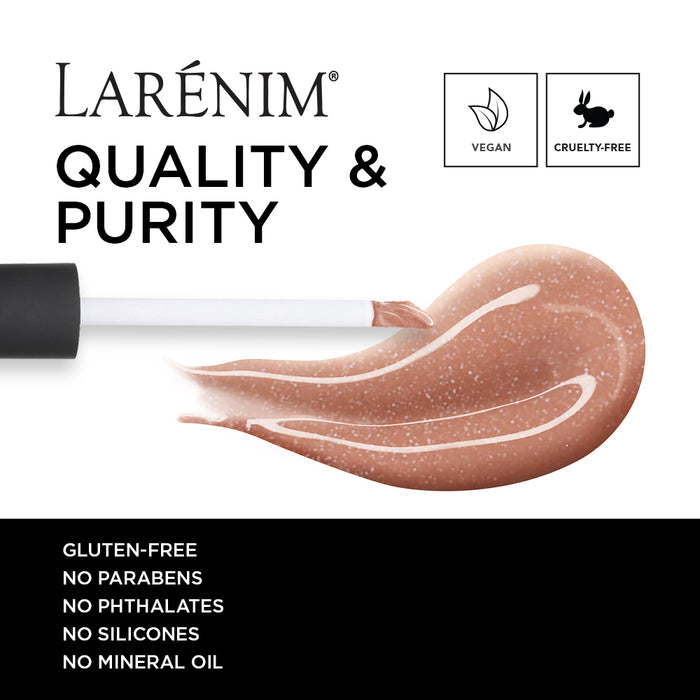 Larenim Mocha Latte Ultra Lux Lip Gloss | Bold, Long-Lasting Color & Shine | Silky Hydration for Lush, Fuller-Looking Lips | Vegan & No Gluten | 7g
