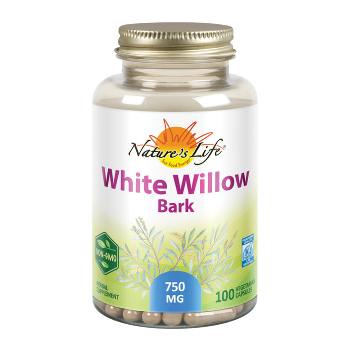 Nature's Life White Willow Bark | With Salicin for Healthy Joint & Muscle Function Support | Non-GMO| 100ct, 50 Serv.