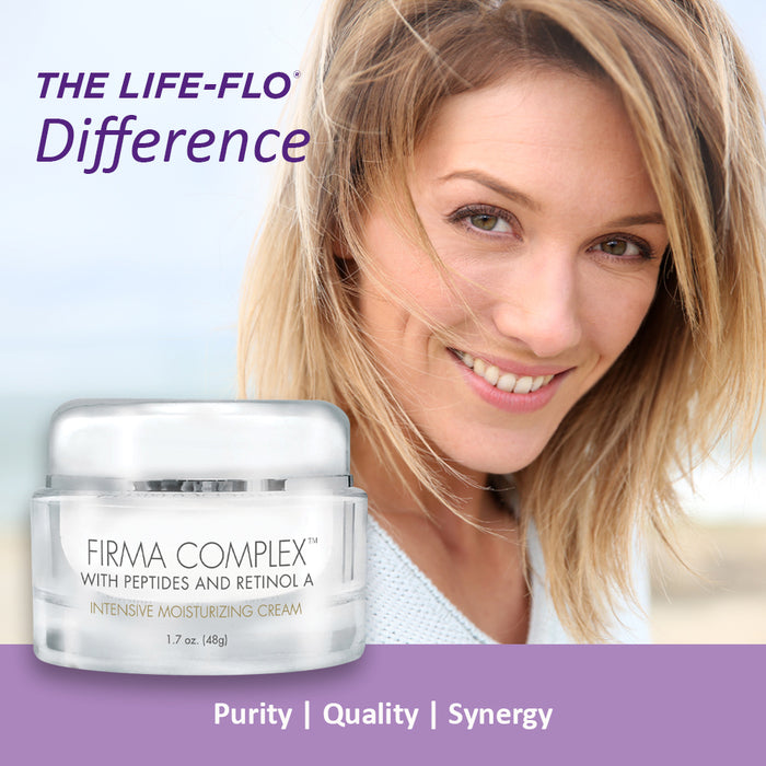 Life-flo Firma Complex with Peptides and Retinol A | Intensive Moisturizing Cream | Radiant Skin Formula | 1.7oz
