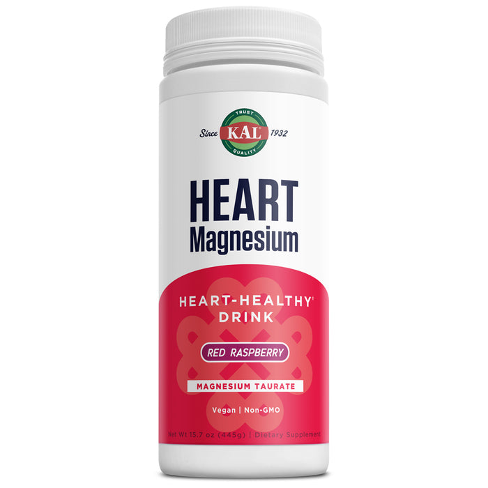 KAL Heart Magnesium Heart-Healthy Drink | 325 mg from Mag Taurate | Cardiac & Circulation Support | 15.7oz, 100 Serv.
