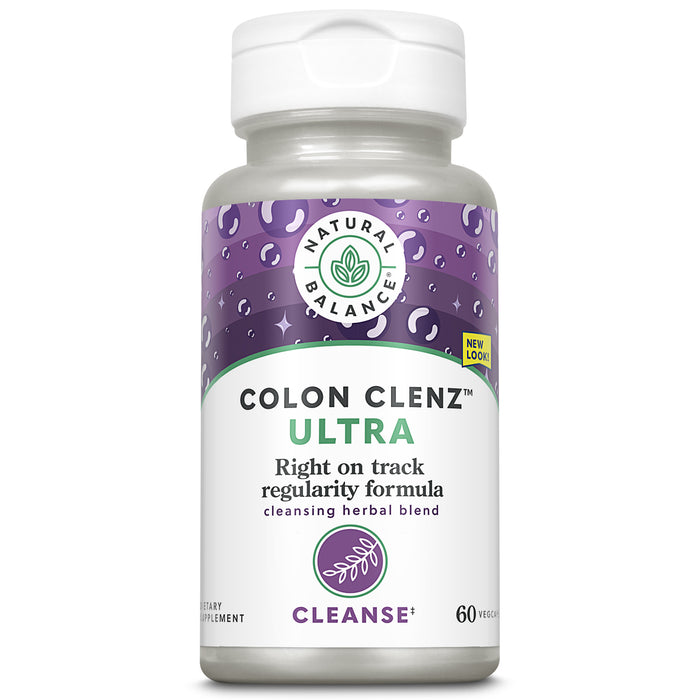 Natural Balance Ultra Colon Clenz Herbal Colon Cleanse & Detox Supplement Gentle & Dependable Overnight Formula  (60 CT)