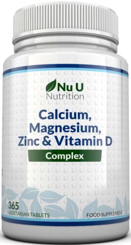 Calcium Magnesium Zinc & Vitamin D 2 Bottles X 365 Vegetarian Tablets by Nu U