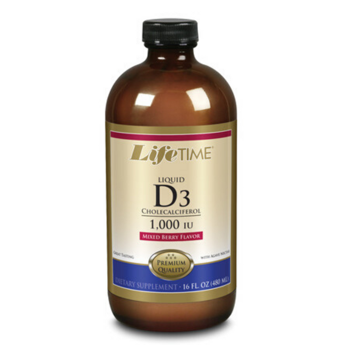 LifeTime Vitamin D-3 | 16 oz 1000 iu Liquid Mixed Berry