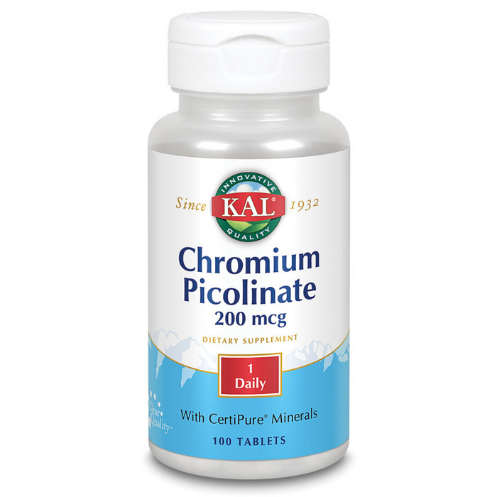 KAL Chromium Picolinate 200mcg | 100ct