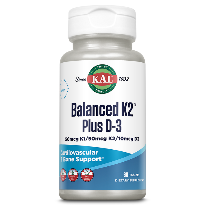 KAL Balanced K2 Plus D-3 100mcg | 60ct