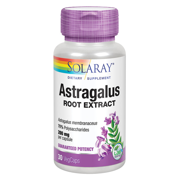 Solaray Astragalus Root Extract 200 mg | Adaptogenic & Healthy Immune Function & Stress Support | Non-GMO | 30 VegCaps