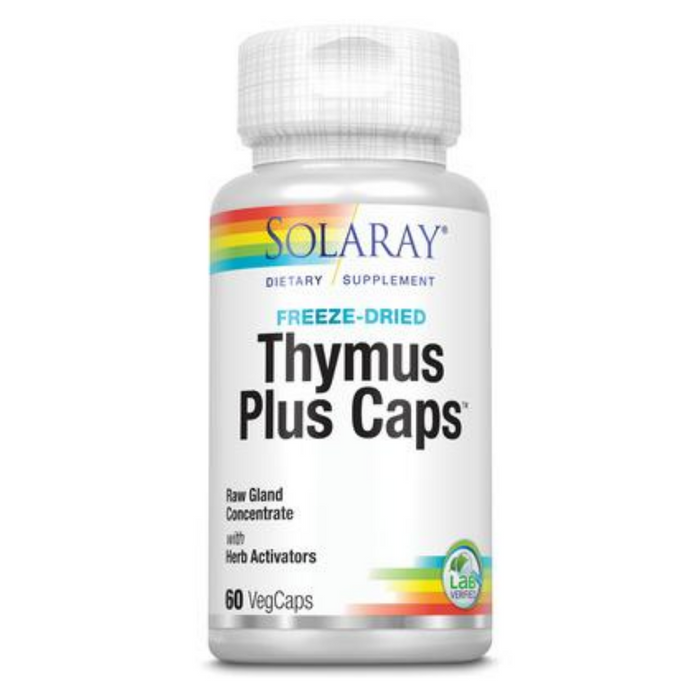 Solaray Thymus Freeze Dried Plus Capsules | 60 Count