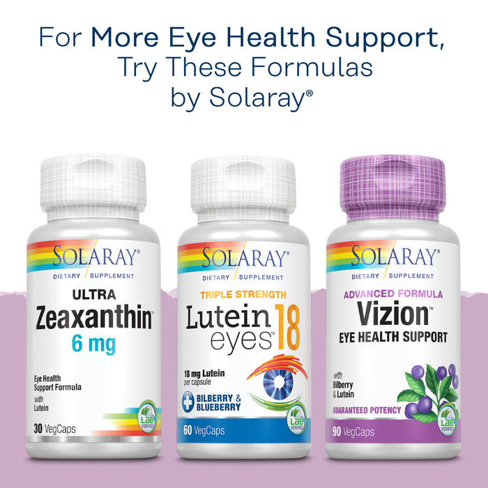 Solaray Bilberry Berry Extract 42 mg, Eye Health & Circulation Support, With 36% Anthocyanosides, Vegan, 120 VegCaps