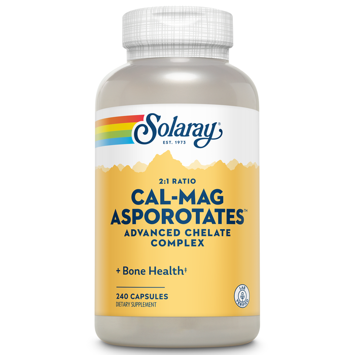 Solaray Calcium and Magnesium Asporotate Capsules | 240 Count