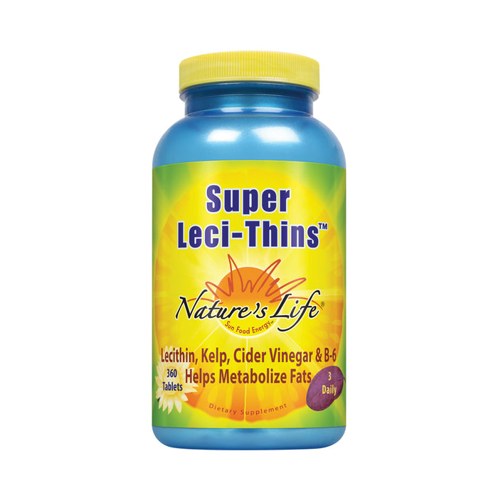 Nature's Life Leci-Thins | Features Lecithin, Kelp, Apple Cider Vinegar & Vitamin B-6 | 360 Vegetarian Tablets