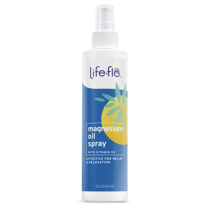 Life-flo Magnesium Oil Spray with Vitamin D3, Highly Concentrated Magnesium Chloride Spray from the Zechstein Seabed, Calms and Relaxes Muscles and Joints, 60-Day Guarantee, Not Tested on Animals, 8oz