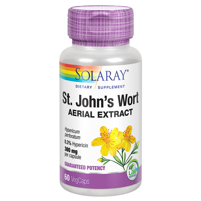 Solaray St Johns Wort Aerial Extract 300 mg, Once Daily | Mood & Brain Health Support | 0.3% Hypericin | 60ct